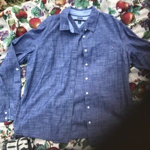 Tommy denim mens large button up w pocket